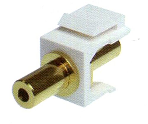 NTW3.5mm Silver F/F feed-through Snap-in keystone Jack InsertWhite NKY-FF/3.5