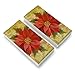 Christmas Holiday Poinsettia Flower Crown Eraser Set of 2