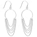 Jewelry : Sterling Silver Half-Circle Mesh Strands Drop Earrings