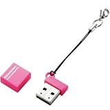 ELECOM メモリリーダライタ シングルタイプ microSD用 FACE ピンク MR-SMC05PN