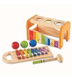 Hape 2-in-1 Wooden Pound & Sound Musical Bench