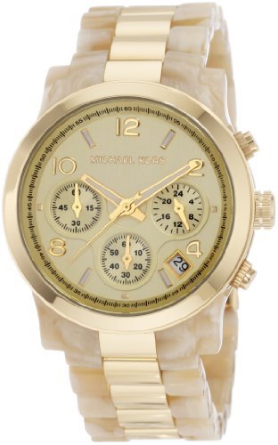 Michael Kors Women's MK5139 Horn and Gold Runway Watch