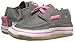 Robeez Baby-Girl's Trendy Trainer Slip-On, Boatin' Betty Grey/Pink, 12-18 Months M US Infant