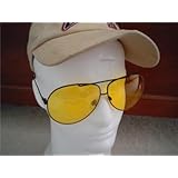 Yellow Night Driving Aviator Golf Fishing Sunglasses 100 % UV