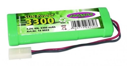 Jamara 148022 - Akkupack SunPower 3300 6N 7,2V NiMH mit Tamiya Stecker