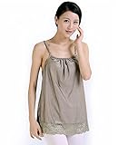 電磁波防止キャミソール　マタニティ　純銀　シルバー繊維　前後左右から99.9%カット　F　グレー