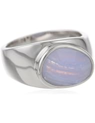 ELLE Jewelry "Sugar Melon" Blue Lace Agate Ring, Size 7