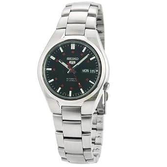 Seiko Men’s SNK617 Seiko 5 Automatic Black Dial Stainless Steel Watch $67.17