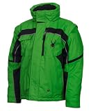  : Spyder Boy's Rival Jacket, Glade/Black/Steel, 12