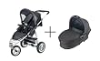 Quinny 70301850 - Speedi Set, Jogger Farbe raven inklusiv 64801850 Kinderwagenaufsatz Farbe raven (schwarz)