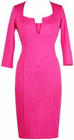 East Castle Women's Square Neck Sexy Bodycon Business Pencil Dress W-067