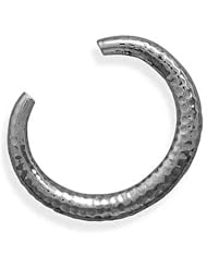 Sterling Silver Tapered Hammered Cuff