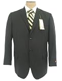 BCBG MAX AZRIA - BCBG Attitude Mens Single Breasted 2 Button Black Pinstripe Wool Suit - Size 46R