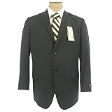 BCBG Attitude Mens Single Breasted 2 Button Black Pinstripe Wool Suit - Size 46R at BCBG MAX AZRIA