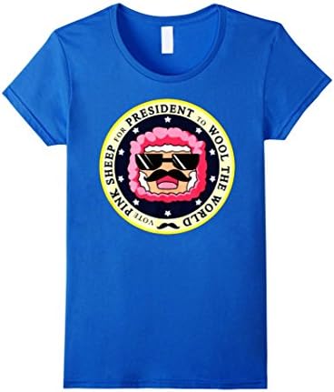 Women's Presidential Pink Sheep tshirts Gift Large Royal Blue