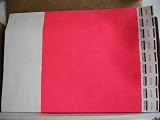 500 Advantus Solid Neon Pink Consecutively Numbered Tyvek Wristbands 3/4