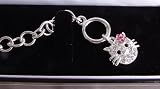 Image of Great fun cat diamante charm on a fashion bracelet