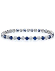Diamond & Sapphire Cluster Bracelet
