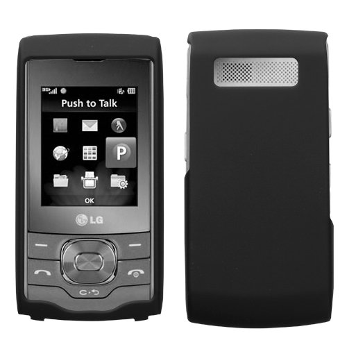 Black Rubberized Hard Case Snap-On Cover for LG GU292 / GU295 AT&T