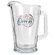 Los Angeles Clippers 60oz Glass Pitcher - Primary Logo NBA Basketball