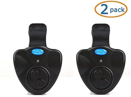 MAIKE MALL Sensitive LED Electronic Fish Bite Alarm Finder Sound Alert Bell Clip On Fishing Rod with Loud Siren Day/ Night Carp Fishing Outdoor (2-Pack)