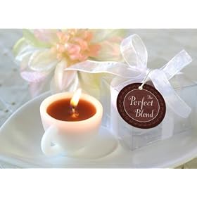 The Perfect Blend Coffee Cup Mini-Candle (Set of 6) - Baby Shower Gifts & Wedding Favors