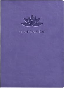 Purple Embossed "Namaste" Leather Lined Journal