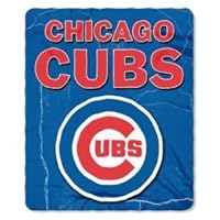 Chicago Cubs Light Weight Fleece MLB Blanket (Flashball Series) (50x60)