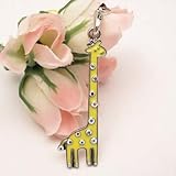 Yellow Giraffe Cell Phone Charm Strap Cubic Stone