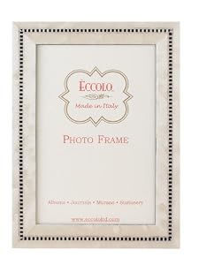 Italian Wooden Picture Frame, White Anniversary
