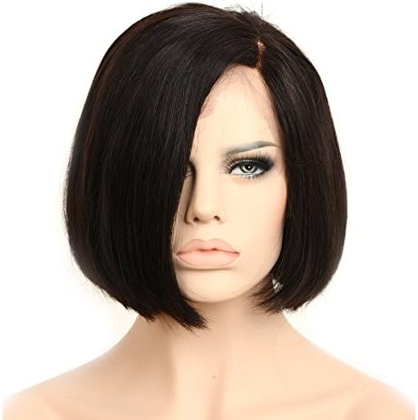 Arison Hair 7A Lace Front Human Hair Short Bob Wigs For Black Women Natural Color Straight Brazilian Hair Bob Wig 200% Density