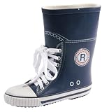 Kinder Gummistiefel STAR Turnschuhoptik, Schnürleiste, rutschfeste Sohle, Baumwollfutter, Mädchen , Jungen