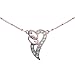 EXP Sterling Silver Sky Blue Topaz Accented Heart Pendant Necklace