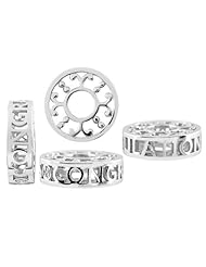 Storywheel® Created White Sapphire Congratulation Bead / Charm