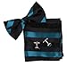 EBC1A25 Multicolored Stripes Silk Pre-tied Bow Tie Cufflink Hanky Set By Epoint