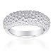 14K White Gold Beaded Designer Stackable Ring