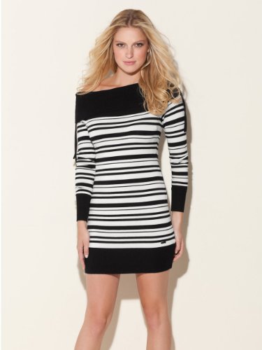 GUESS Lindsey Long-Sleeve Striped Dress