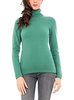 Conte of Cashmere Jersey Cuello Vuelto (Verde)