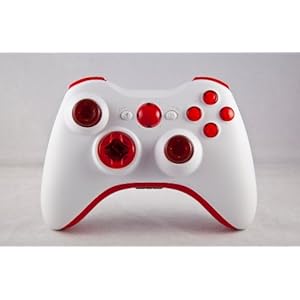 Xbox 360 Modded Controller COD MW3, Black Ops 2, MW2, Rapid fire mod (White/Blood Red)