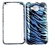 Blue/Black Zebra Print Design Snap-on Faceplate Case Cover For HTC EVO SHIFT 4G