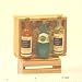 Dollhouse Miniature Wood Crate filled with Ice and 3 Bottles