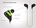 STEREO WIRELESS BLUETOOTH HEADSET-In-Ear Headphones-Loud Bass-Magnetic Power-Noise Cancelling Mic-Sweatproof for Running Gym Sports-iPhone 6s 6 SE plus Galaxy S7 S6 edge Android Phone (Black/Black)