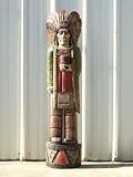 5 Foot Solid Wood Cigar Store Indian - Antique Finish