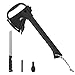 LIANTRAL Camping Hand Axe Combo Kit, Outdoor Camp Hatchet with 11.8-inch Cutting Knife, Flint Stone, Whistle, Plastic Cover, Black