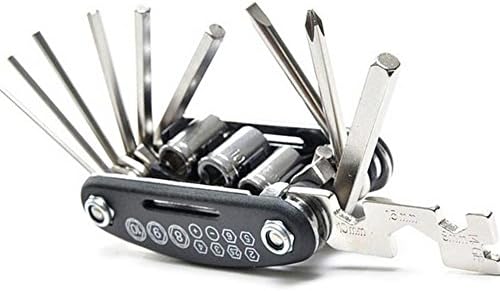 Scomas 16 in 1 Multi-Function Bike Bicycle Cycling Mechanic Repair Tool Kit with Portable and Compact Screwdriver Nut Driver for Any Emergency During Cycling (single)
