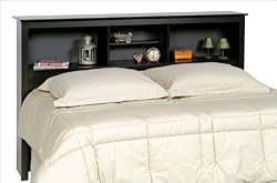 Sonoma Double / Queen Headboard in Black Finish By Prepac Furniture