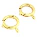 Search : 2 Yellow Gold Plated Spring Ring Clasps Findings 18mm