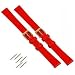 2 Red Leather Watchband fits Mickey Minnie Watch 14mm