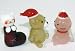 Santa Claus and Stocking - Miniature - Hand Blown Glass Figurines