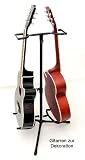 Produkt-Bild: 2-fach Gitarrenst&auml;nder Metall Doppel Gitarrenstand f&uuml;r Akusitk Gitarre und E-Gitarre